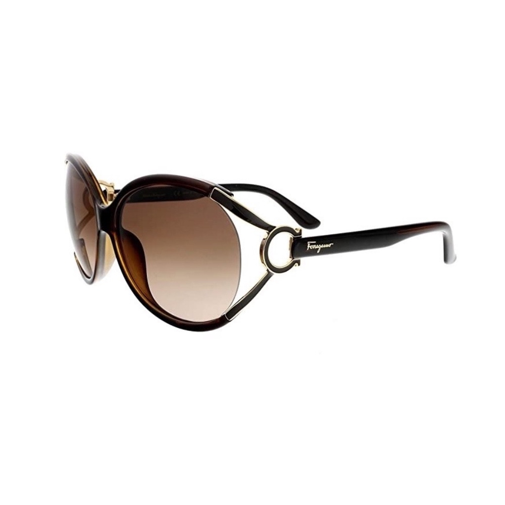 Salvatore Ferragamo Women Sunglasses, 61mm, Brown Gradient, SF6OOS, EUC
